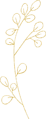 Altın parıltılı çiçek ve yaprak