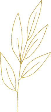 Altın parıltılı çiçek ve yaprak