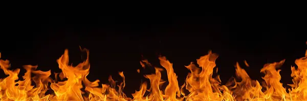 Fire Flames Black Background Fire Background — Stock Photo, Image