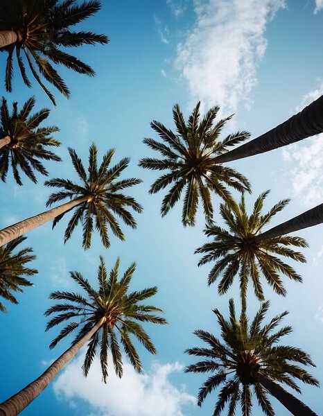 Пальмы против неба