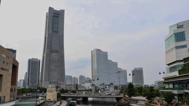 Het Prachtige Uitzicht Yokohama — Stockvideo