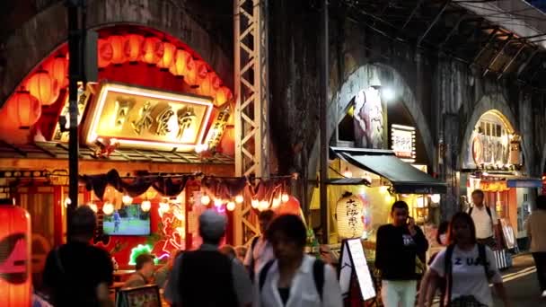 Tokyo Nightlife Shimbashi Night Walk Япония — стоковое видео
