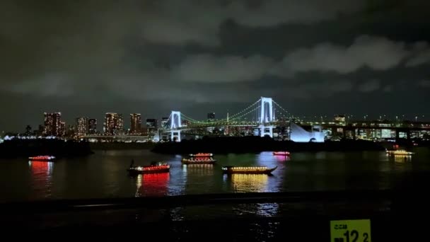 Nattvandringen Tokyo — Stockvideo