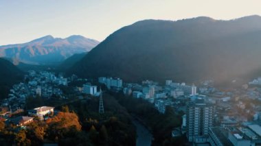 Şehrin güzel hava manzarası