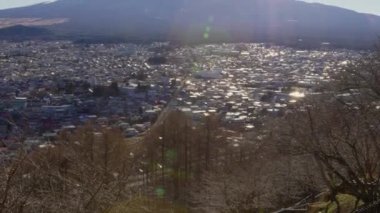 Japonya 'dan Fuji ile güzel manzara ve dağ