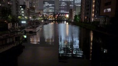 Bangkok şehrinin gece manzarası