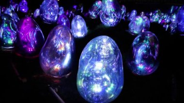 Renkli ışıklarla soyut arkaplan