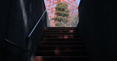 Tokyo, Japonya - Kasım 19, 2018: Tokyo Kulesi güneşli bir günde, Tokyo-Japonya.