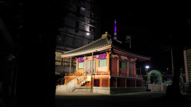 Çin şehrinin gece manzarası