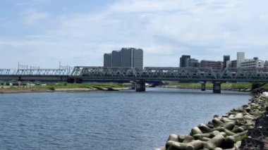 Tokyo şehri, modern binalarla Japonya manzarası.