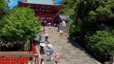 Tokyo, Japonya Ağustos 312: İnsanlar Tokyo 'daki Ueno Tapınağı' nı ziyaret ediyor. Turistik bir yer.