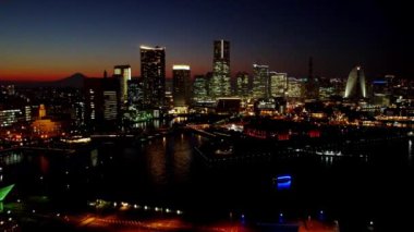 Bangkok, Tayland 'ın gece manzarası