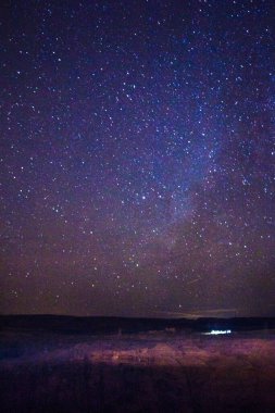 Gece gökyüzünde Samanyolu Galaksisi