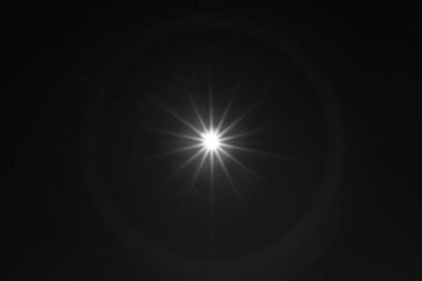 Siyah arkaplanda soyut mercek parlaması