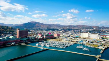 Sabahleyin Kokodate şehrinin manzarası, Japonya