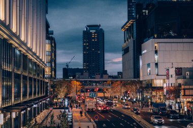 Tokyo, Japonya - Ekim 2 0 1 9: 00 Gece Tokyo Şehri, Tokyo, Japonya.