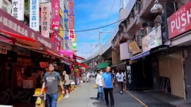Tokyo-Japonya 15.01.19: Shinjuku Mahallesi 'nde kimliği belirsiz Japonlar ziyaret ediyor.