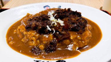 Lezzetli Asya mutfağının yakın görüntüsü