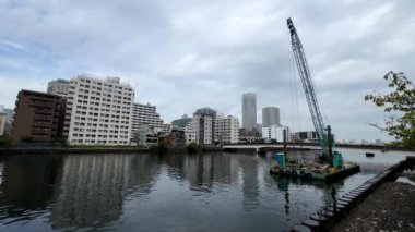 Tokyo, Japonya - 27 Haziran, 2017: 00 Şehrin ufuk çizgisi