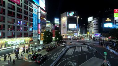 Tokyo şehir gece görünümü