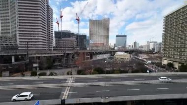 Tokyo, Japonya - Kasım 19, 2017: Tokyo, Japonya 'daki modern binalar.