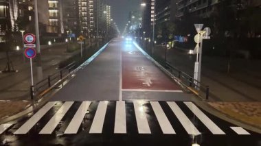 Çin şehrinin gece manzarası