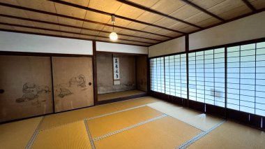 Japonya 'daki geleneksel Japon evi.