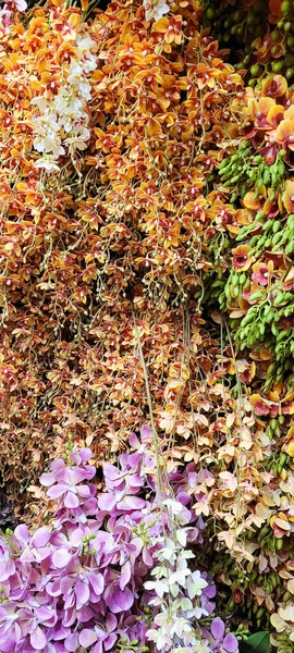 Fake Many Flower Wall Background — Stock Photo, Image
