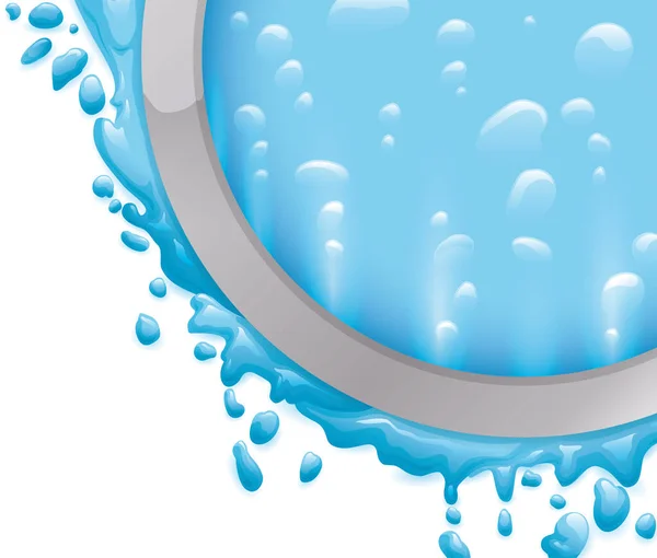 Sablon Ablak Jobb Felső Sarokban Víz Alatti Kilátás Buborékok Ezüst — Stock Vector