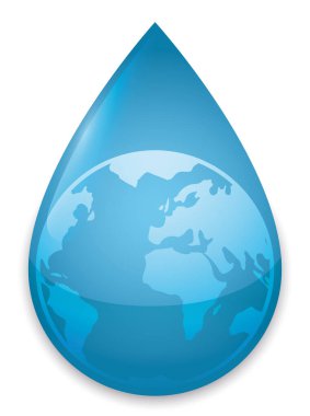 Parlak efektli ve içinde küre olan damla şeklinde bir düğme. Gradyan etkide izole tasarım.