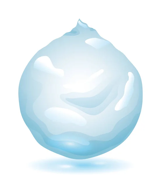 Lebegő Vízcseppek Kék Árnyékkal Fénytörési Hatással Gradiens Hatásban Izolálva — Stock Vector