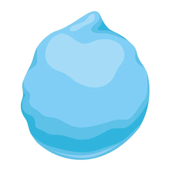 Gota Agua Azul Aislada Con Forma Irregular Efecto Brillante Estilo — Vector de stock