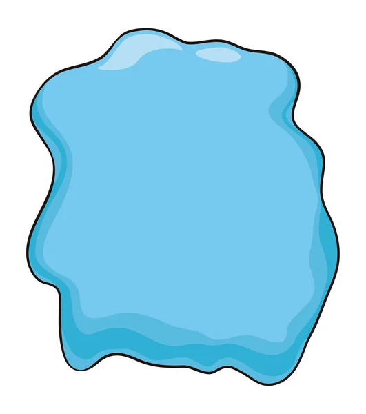 Plantilla Azul Con Forma Irregular Como Una Salpicadura Agua Estilo — Vector de stock