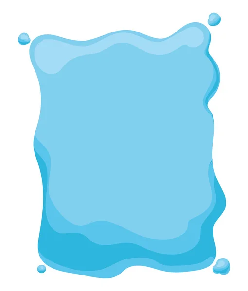 Isolated Template Cartoon Style Blue Sign Rectangular Irregular Shape Water — Stock Vector