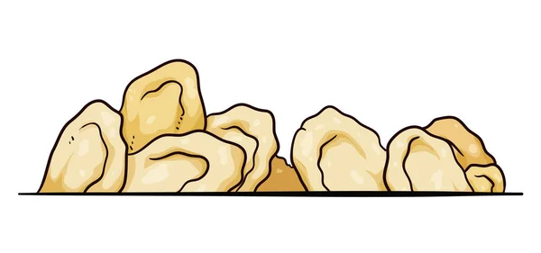 传统的面包在分界线上 带有轮廓的卡通风格设计 — 图库矢量图片
