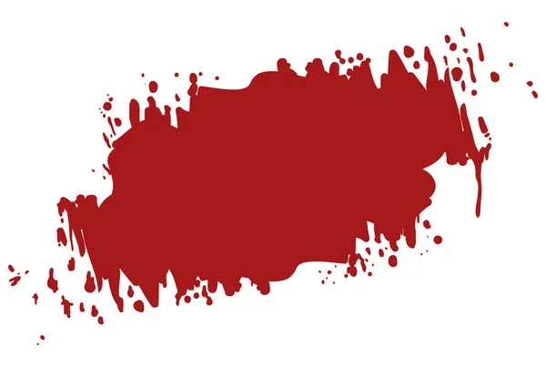 Esguicho Inclinado Tinta Vermelha Sobre Fundo Branco Design Estilo Plano —  Vetores de Stock