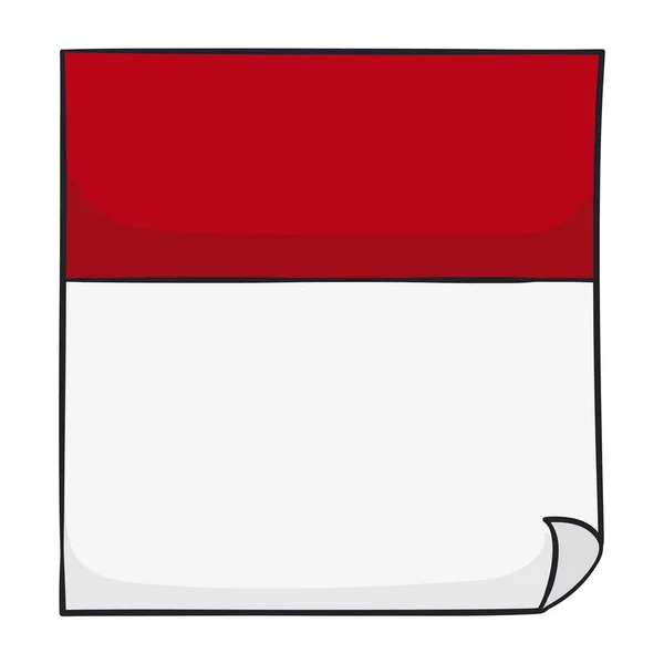 Calendario Dei Modelli Con Tradizionali Colori Rosso Bianco Stile Cartone — Vettoriale Stock