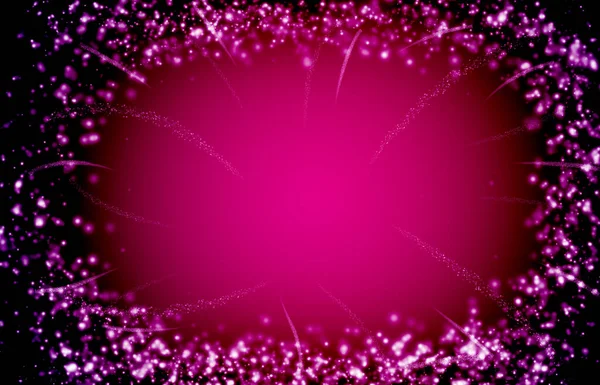 Dark Pink sparkle rays glitter lights with bokeh elegant abstract holiday background.