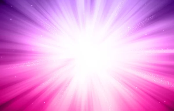 Mor ve pembe ışınlar parlak ışıklar ve soyut arka planda Bokeh zarif bir gösteri. Toz arka planda kıvılcım.
