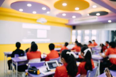 Blurred Student study in class at school. Education concept.