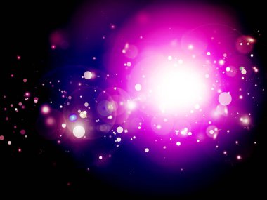 Dark Pink and Purple sparkle rays glitter lights with bokeh elegant lens flare abstract background. Dust sparks background.