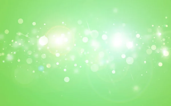 Green Sparkle Rays Glitter Lights Bokeh Elegant Lens Flare Abstract — Photo