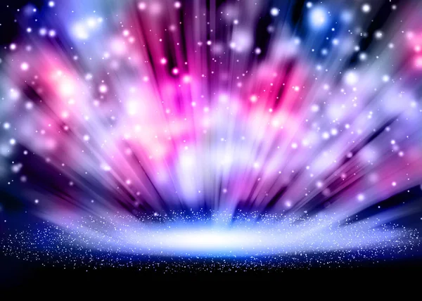 Purple Sparkle Stralen Glitter Lichten Tonen Het Podium Met Bokeh — Stockfoto