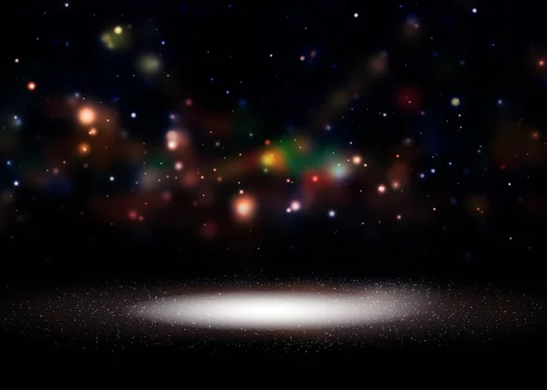 Темные Ночные Блеск Огни Показывают Сцене Bokeh Элегантные Линзы Вспышки — стоковое фото