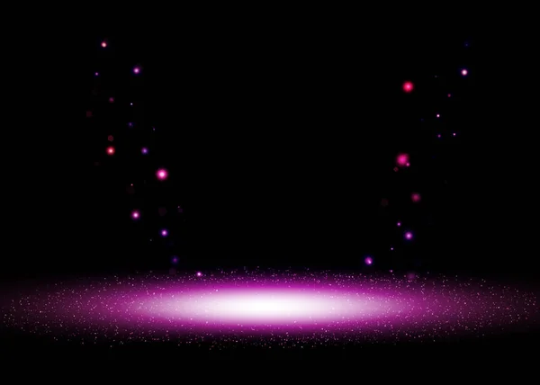Sötét Rózsaszín Csillogó Fények Mutatják Színpadon Bokeh Elegáns Lencse Flare — Stock Fotó