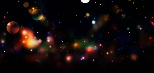 Fondo Espacial Con Luces Brillo Rayos Brillantes Colores Nocturnos Fondo — Foto de Stock