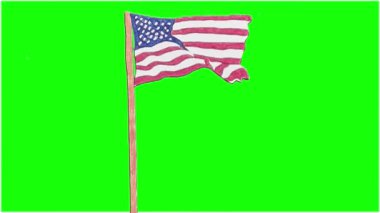 Videolarınıza Amerikan gururunu da ekleyin. Dalgalı bir Amerikan bayrağının yüksek kalite stop-motion animasyonuyla. Kolayca birleştirmek için temiz yeşil bir ekrana karşı çekilen bu eşsiz kağıt kesiti