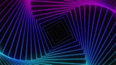 Asgari soyut dikişsiz döngü animasyonlu arka plan. Modern gradyanı olan dijital geometrik 3d BG. Dijital düz duvar kağıdı. Bloglar, akarsular veya diğer projeler için canlandırılmış yumuşak şablon.