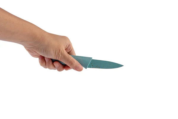 Nóż Ręczny Użytkowy Izolowany Białym Tle — Zdjęcie stockowe