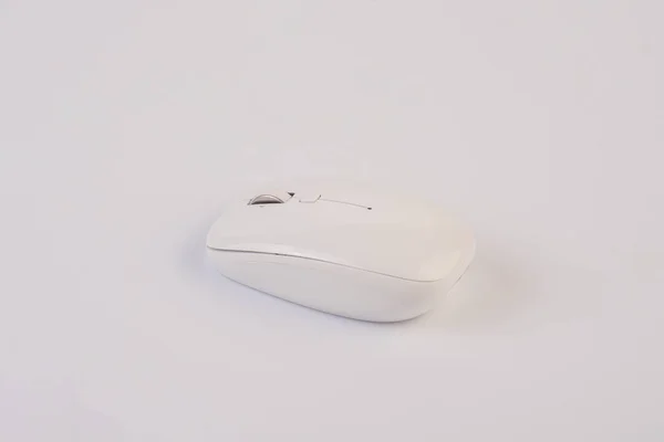 Mouse Computador Sem Fio Fundo Branco — Fotografia de Stock